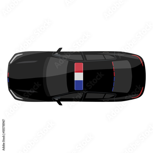 Police car top view