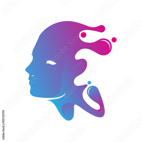 Beautiful Mask Face Painting Art Logo Illustration