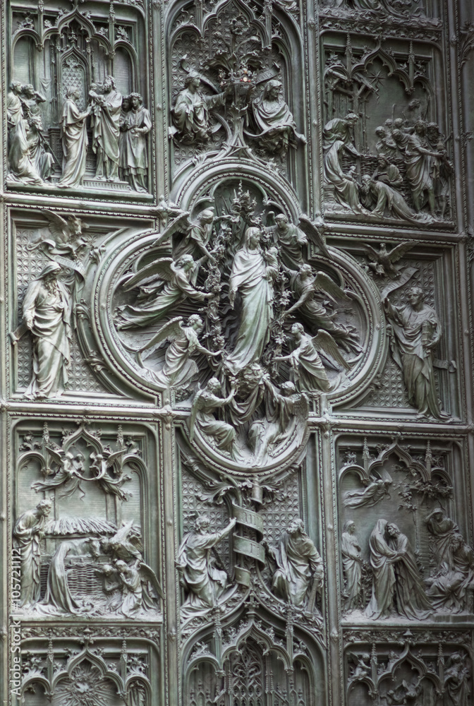 Milan Cathedral main door detail Milan Cathedral main door detail