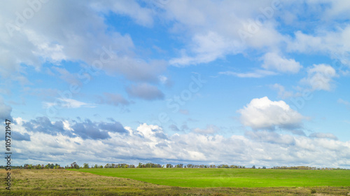 Landscape with blue sky
