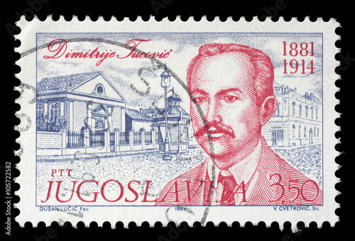 Stamp printed by Yugoslavia, shows Dimitrije Tucovic, circa 1981 © zatletic