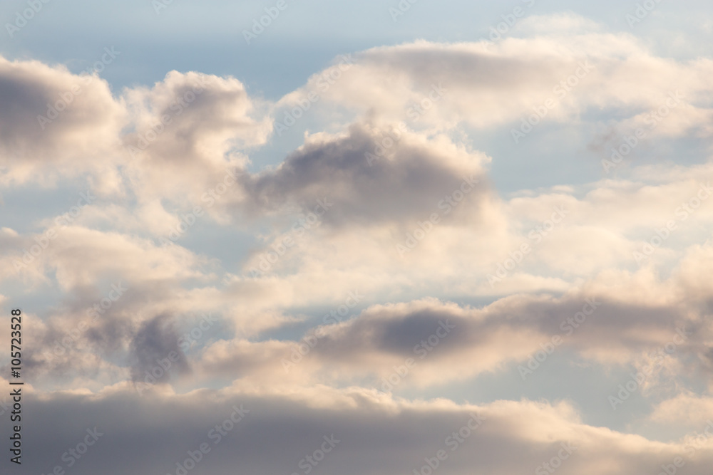 clouds in the sky at sunset