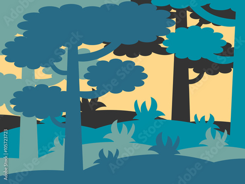 Trees in a wood