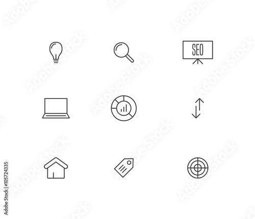 SEO Technology Icon Set
