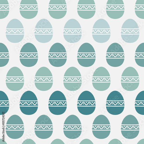 Easter eggs vector pattern flat style.Easter egg isolated vector seamless pattern on background.Easter egg pattern for holiday design.Easter egg pattern flat style