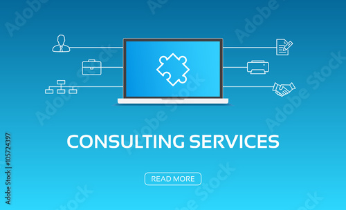 Consulting Services Laptop & Icons