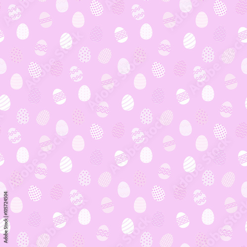 Easter eggs vector pattern flat style.Easter egg isolated vector seamless pattern on a pink background.Easter egg pattern for holiday design.Easter egg pattern flat modern style
