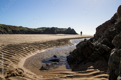 Three Cliffs Bay, Gower Peninsula, Wales, UK photo