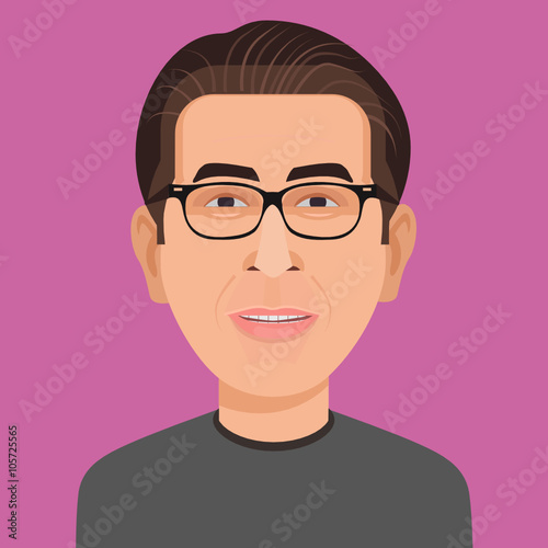 Male avatar icon vector. People characters in flat style. 