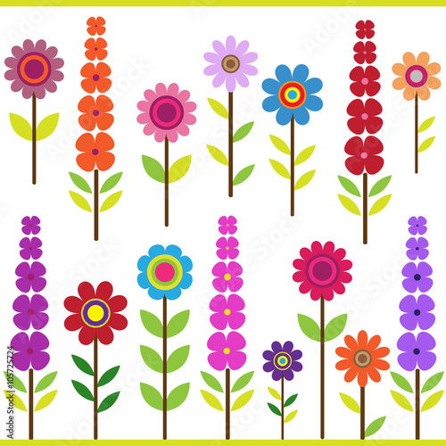 Fototapeta Naklejka Na Ścianę i Meble -  Vector set of bright colors of different shapes