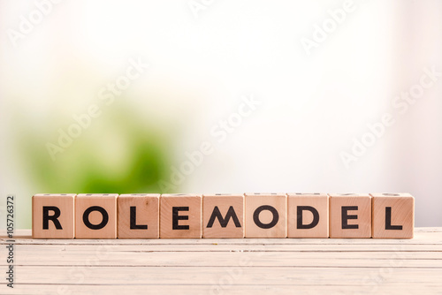 Rolemodel sign made with cubes © Polarpx