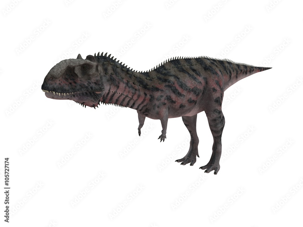 3d render of a Dinosaur inside a white stage