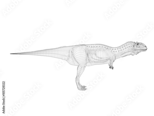 3d wireframe dinosaur © Archmotion.net