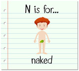 Flashcard letter N is for naked