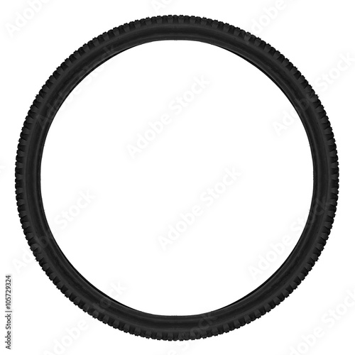 mountainbike bicycle tyre isolated on white background