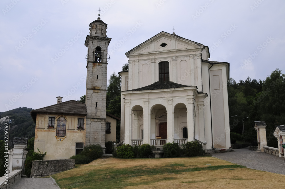 Madonna del Sasso, Ortasee, Piemont, Italien