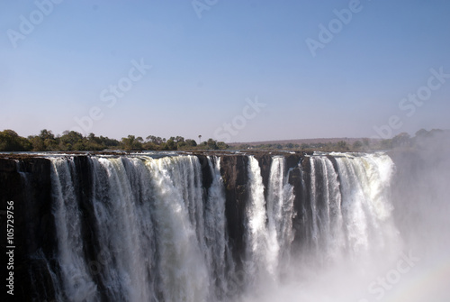 victoria falls, seen from zimbabwe