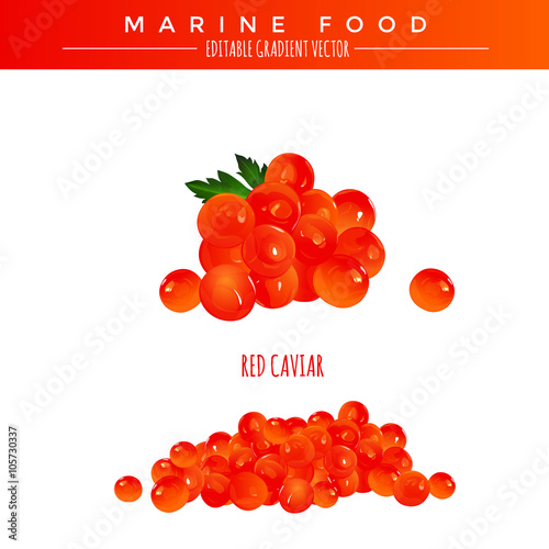 Red Caviar. Marine Food