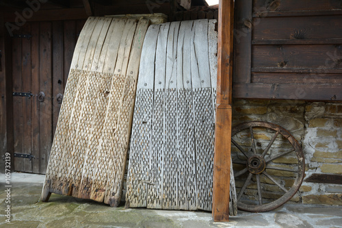 Threshing boards used to separate cereals from their straw
