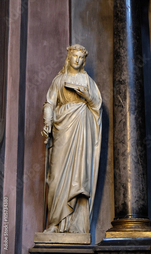 Saint Lucia, statue on the altar in the St Nicholas Cathedral in Ljubljana, Slovenia 