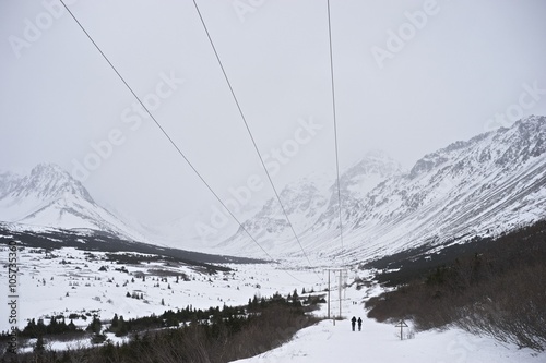 People hiking Power Line Pass Alaska
