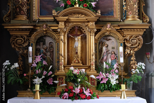 Altar in the Basilica of the Sacred Heart of Jesus in Zagreb, Croatia