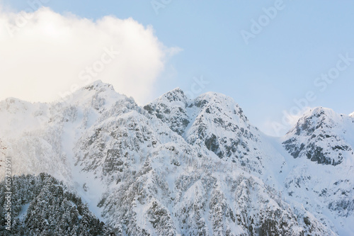 Hotaka mountain landscape at shinhotaka, Japan Alps in winter photo