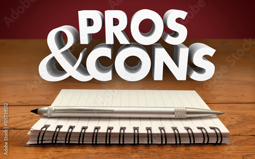 Pros and Cons Weighing Positives Negatives List Notepad Pen