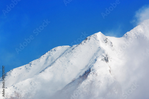 Hotaka mountain landscape at shinhotaka, Japan Alps in winter photo