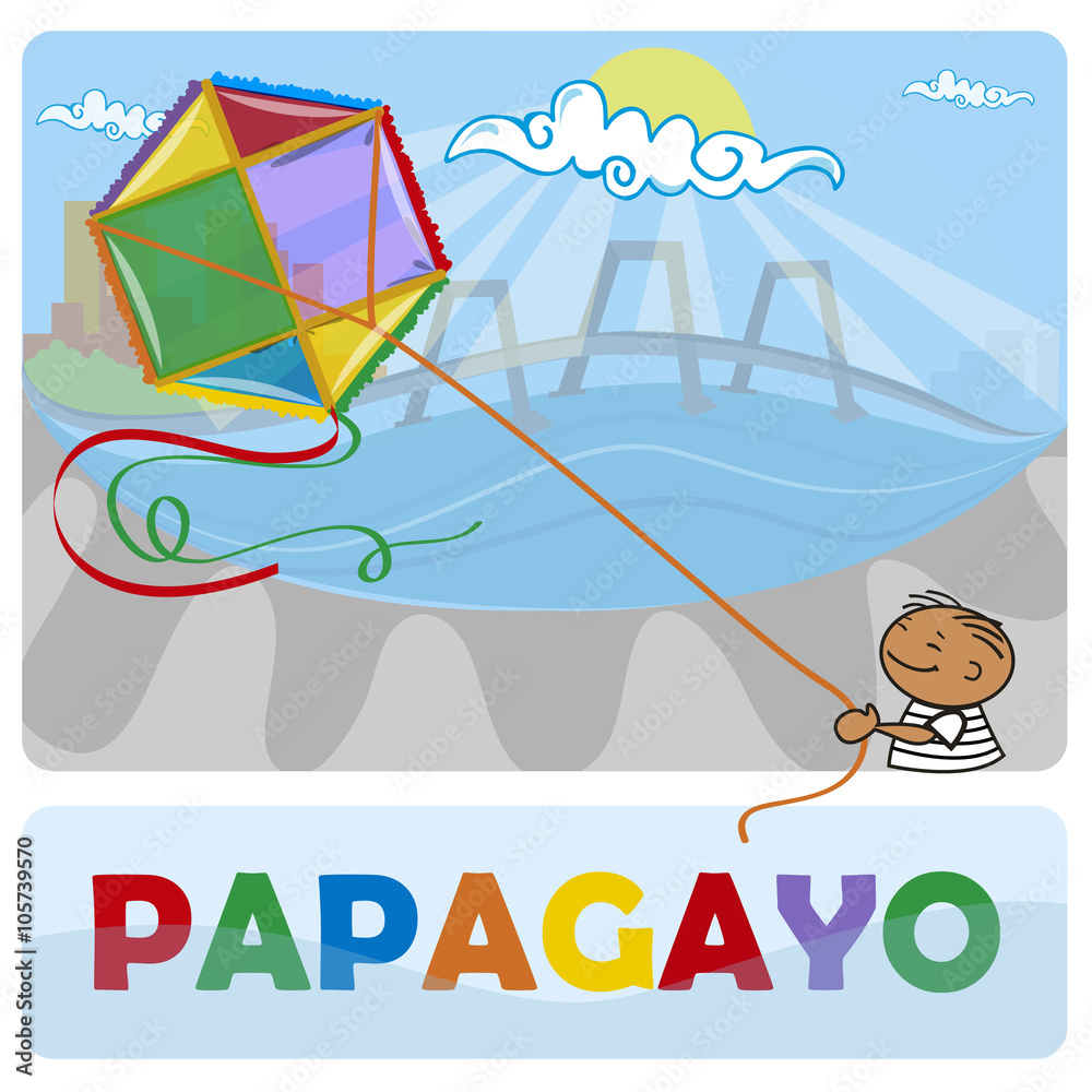 niño vuela un papagayo en el parque