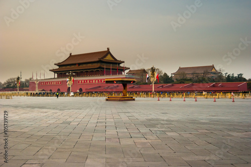 Gate of Heavenly Peace - entrance to the Palace Museum in Beijing. Inscription says - Long live the People's Republic of China! Long live the solidarity of the peoples of the world!