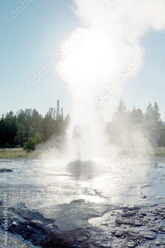Emissions Pink Cone Geyser is a cone-type geyser in the Lower Ge