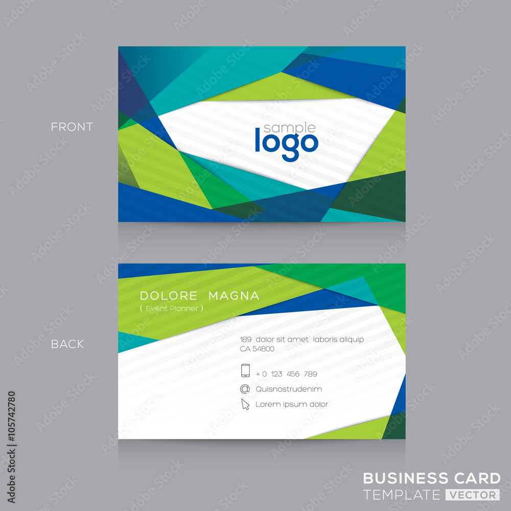 Naklejka premium Abstract Business card Design Template