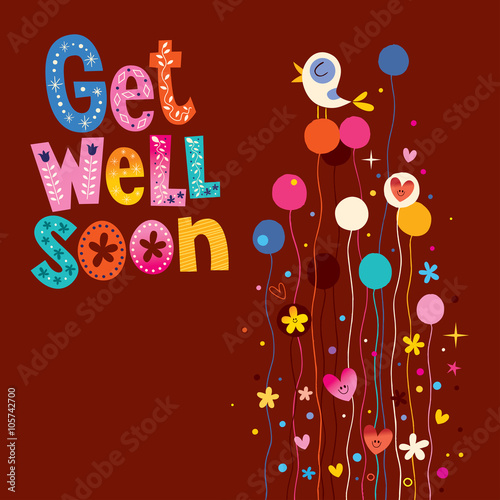 Get well soon greeting card