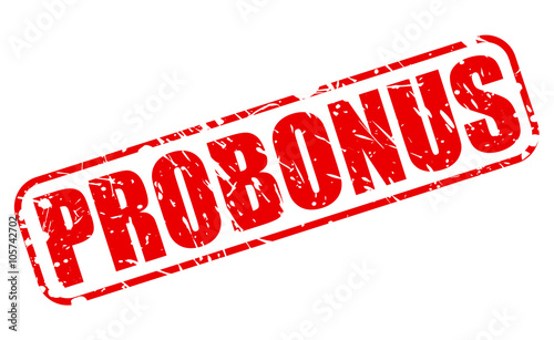PROBONUS red stamp text