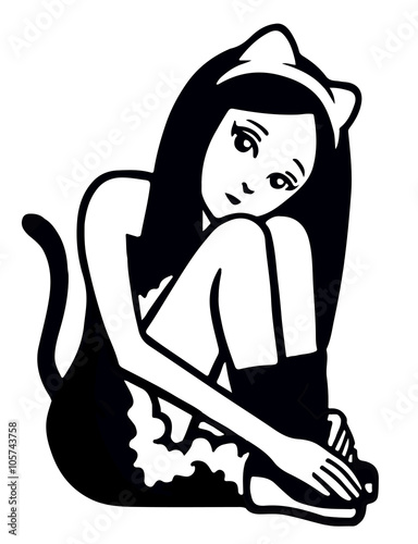 猫の仮装をした女の子２