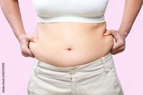 Women body fat belly