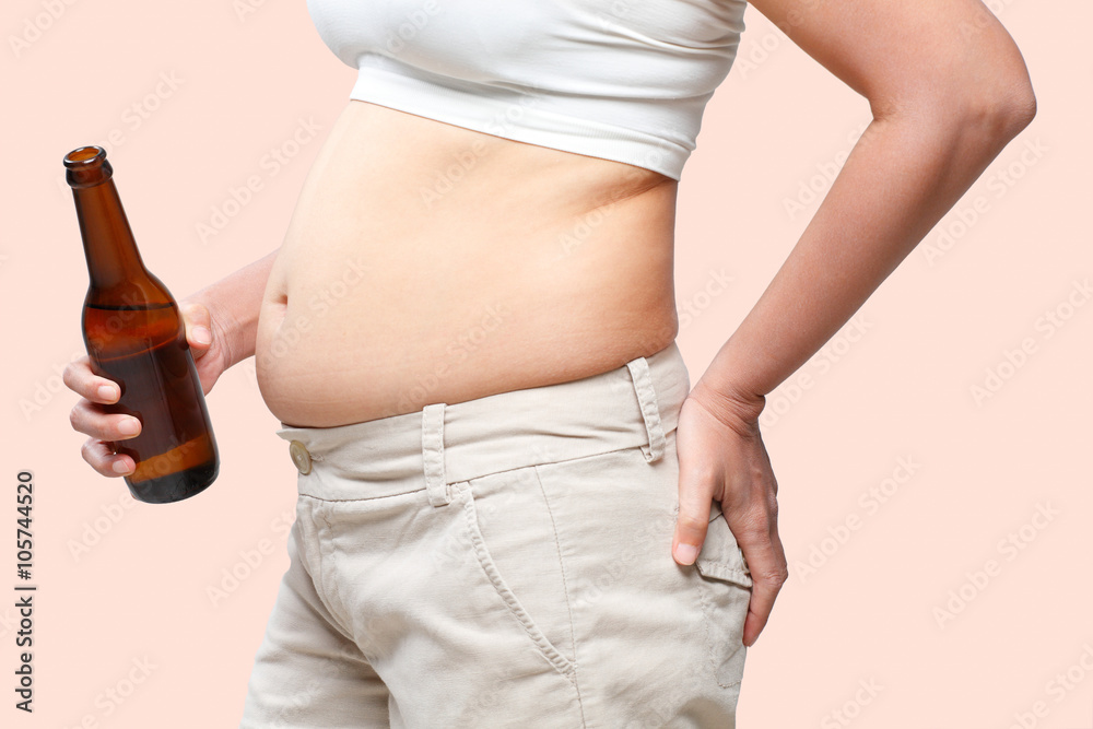 female beer gut