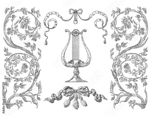 Cartouches set art illustration
