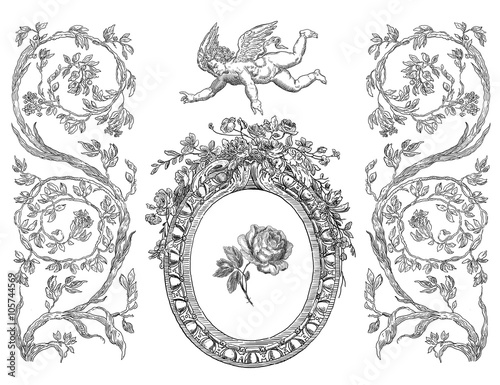 Cartouches set art illustration
