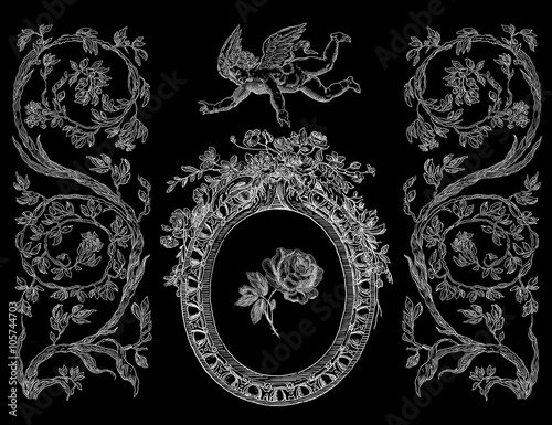 Cartouches set art illustration
