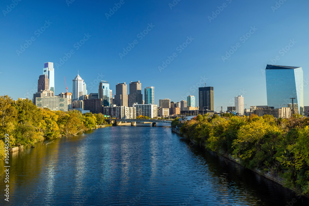 Naklejka premium Downtown Skyline of Philadelphia