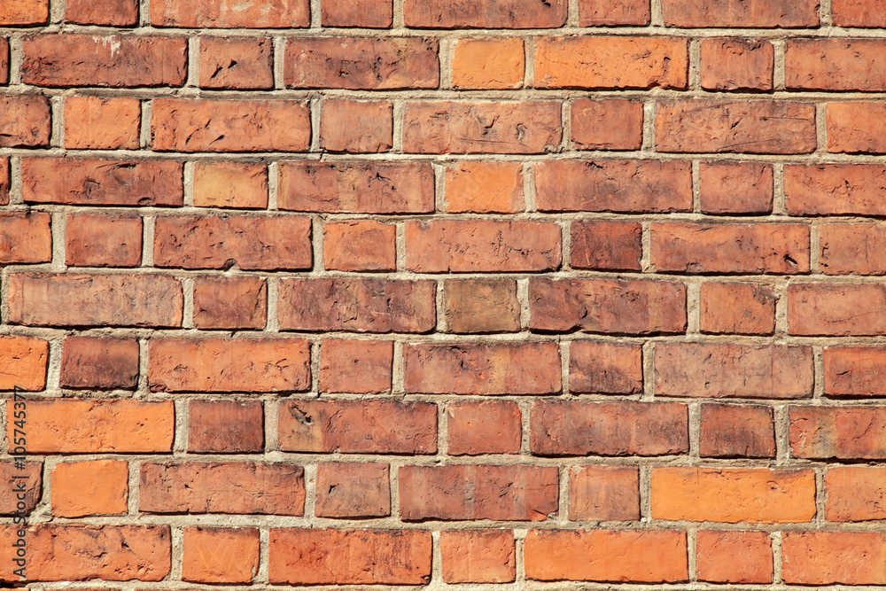 Obraz premium Red brick wall texture background