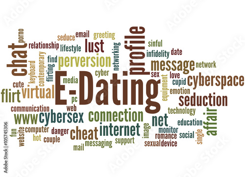 E-Dating  word cloud concept 9