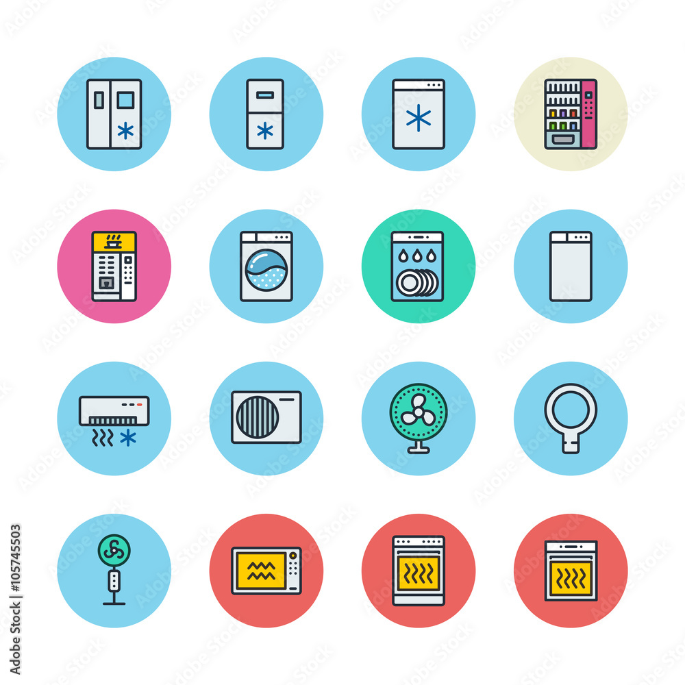 Appliances icons Appliances icons