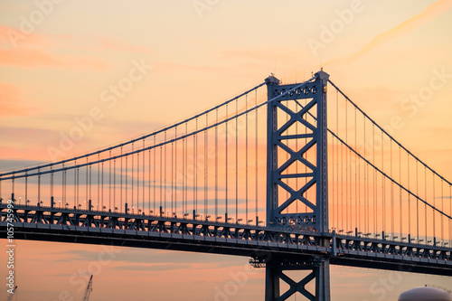 Fototapeta Naklejka Na Ścianę i Meble -  Ben Franklin Bridge in  Philadelphia