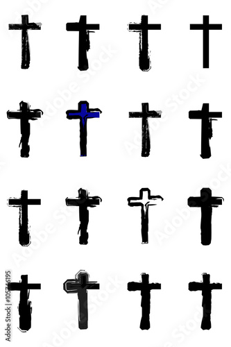 Hand drawn cross icon