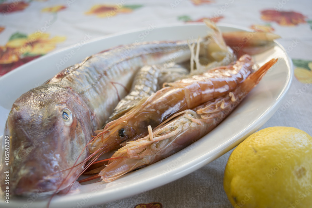 tub gurnard squill fish and king prawns tub gurnard squill fish and king prawns