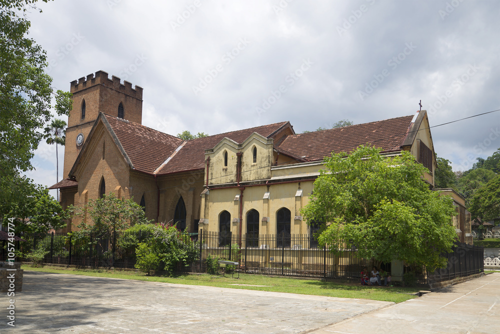 View of the anglican Church of St. Paul. Kandy, Sri Lanka