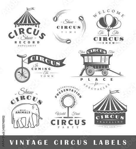 Set of vintage wine labels